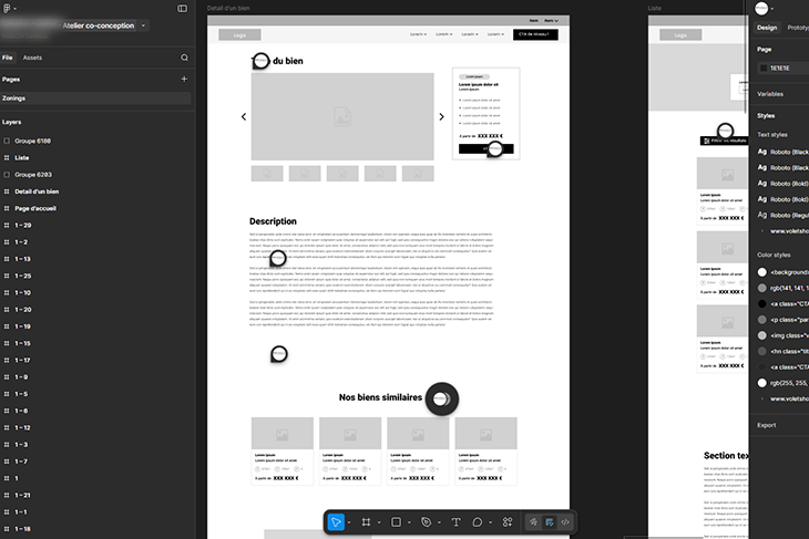 Exemple de wireframes