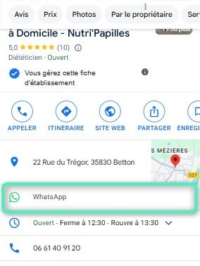 WhattApp dans GBP